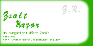 zsolt mazor business card
